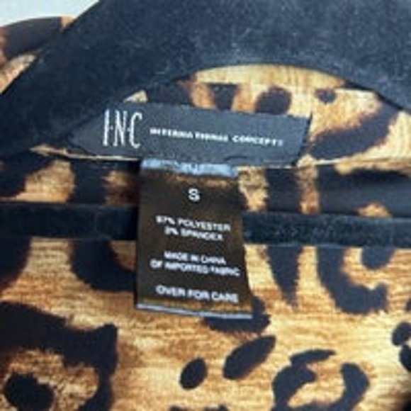 INC International Concepts Cheetah Business Dress Button Down in Front Sz Small - Picture 5 of 9